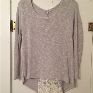 Gray Sweater With Lace